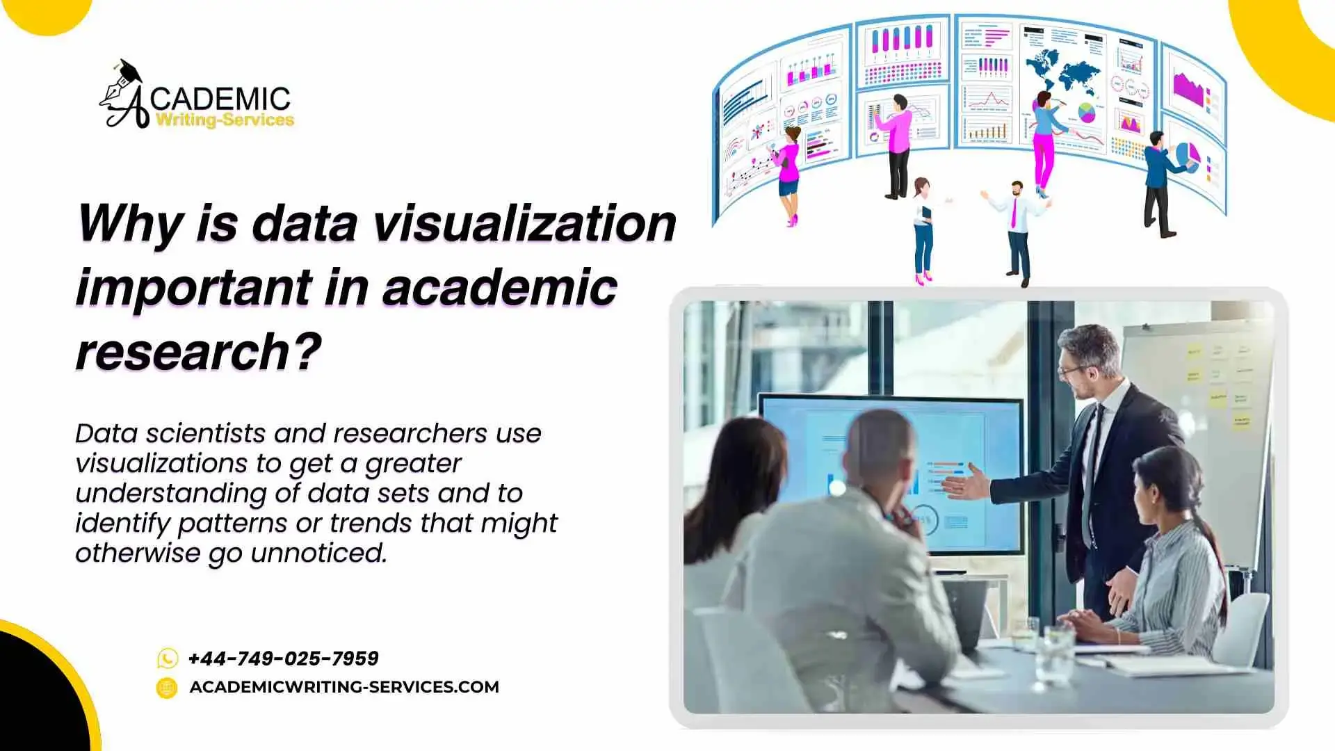 Why is data visualization important in academic research